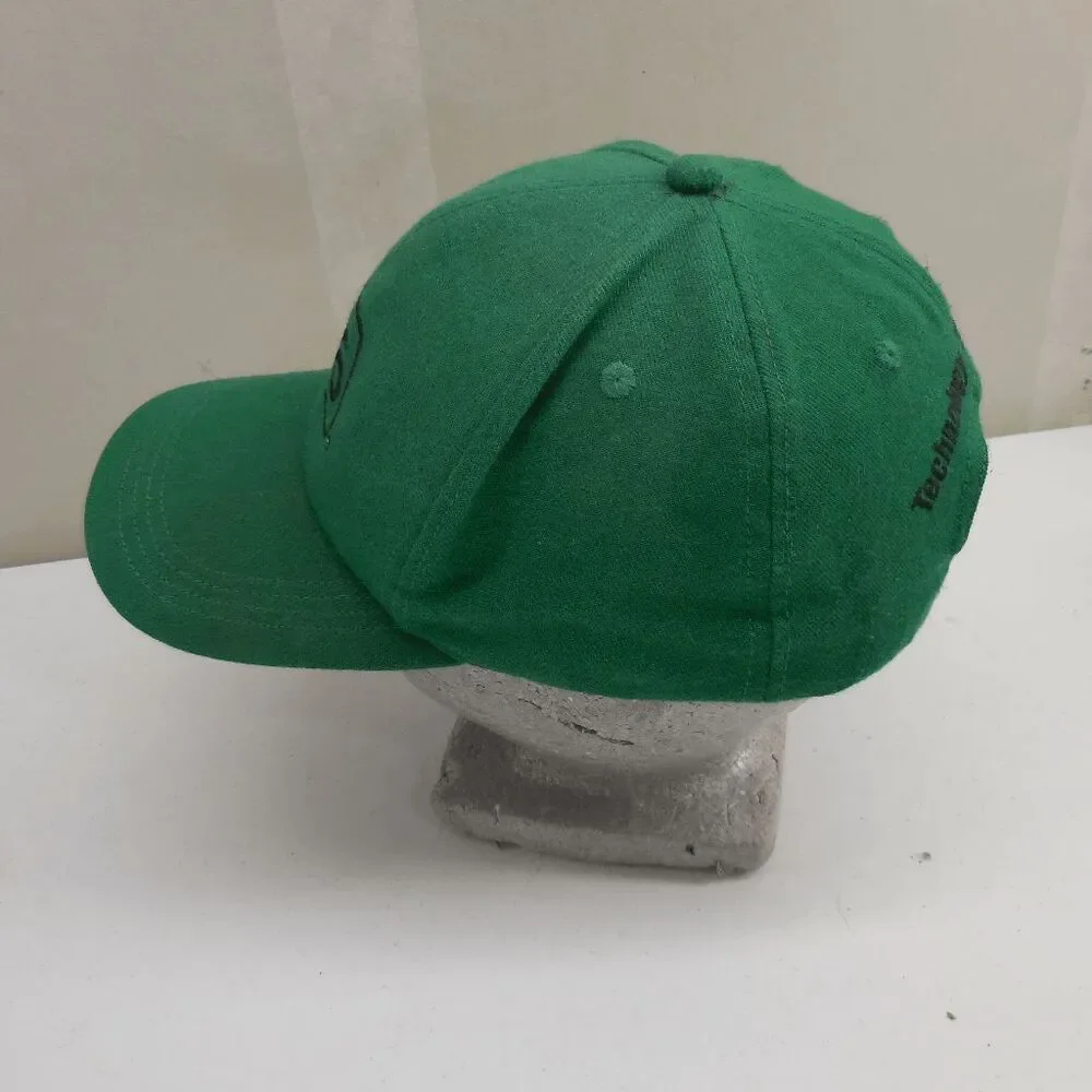 Vintage Pioneer Seed Hat 100% Wool Made in USA Green Black Has some Greace Spots